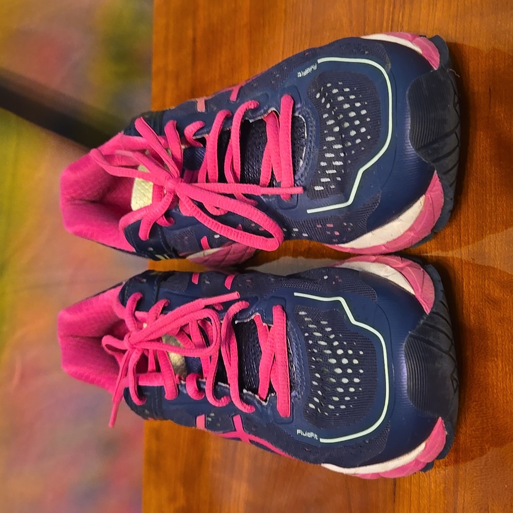 ASICS Gel Keyano 22 FluidRide Navy/Pink Women's Running Shoes - T-597N Size 8 - Picture 2 of 11